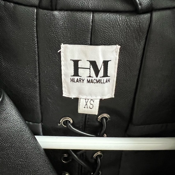 Hilary MacMillan Vegan Leather Moto Jacket - Picture 3 of 5